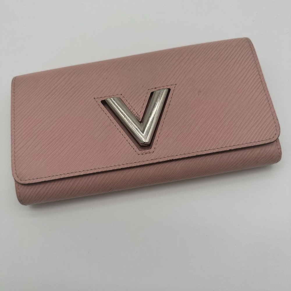 LOUIS VUITTON Epi Portefeuille Twist Long Wallet Pink with LV Dustbag - Picture 2 of 8